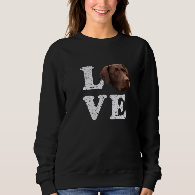 I Liebe My Chocolate Labrador Labrador Retriever D Sweatshirt (Vorderseite)