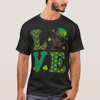 I Liebe My Chocolate Labrador St Patrick's Day Hun T-Shirt
