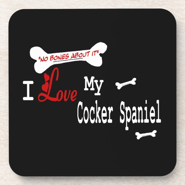 I Liebe My Cocker Spanel Getränkeuntersetzer (Vorderseite)