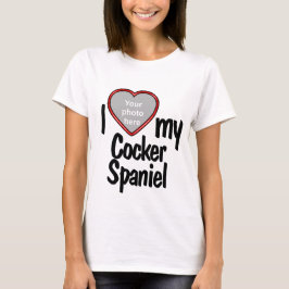 I Liebe My Cocker Spanisch Niedlich Red Heart Dog  T-Shirt