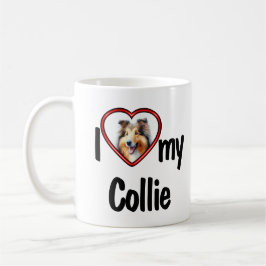 I Liebe My Collie Niedlich Red Heart Dog Foto Kaffeetasse