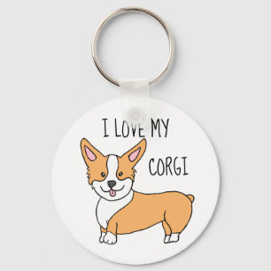I Liebe My Corgi Schlüsselanhänger