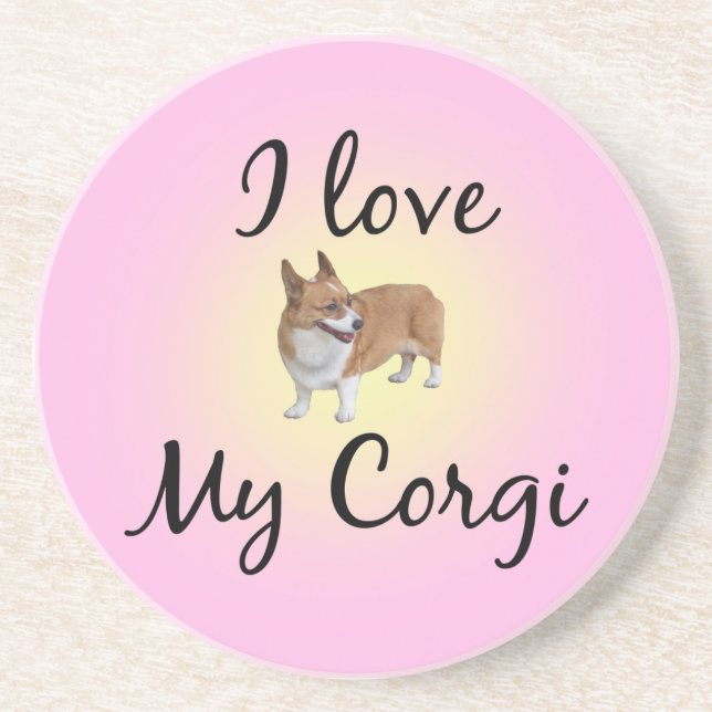 I Liebe My Corgi Untersetzer (Vorne)