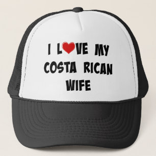 I Liebe My Costa Rica Ehefrau Truckerkappe