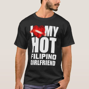 I Liebe My Crazy Filipino Girlfriend Crystal Heart T-Shirt