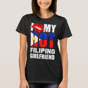 I Liebe My Crazy Filipino Girlfriend Crystal Heart T-Shirt