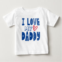 I Liebe My Daddy Heart Blue Typografie