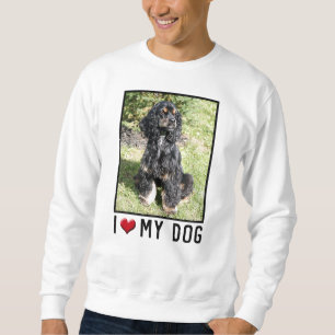I Liebe My Dog (Cocker Spanisch) Foto Sweatshirt