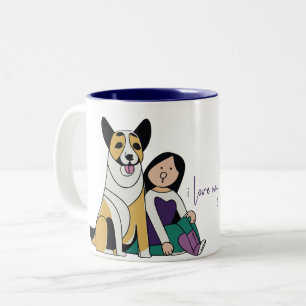 I Liebe My Dog - Female Edition 4 Zweifarbige Tasse
