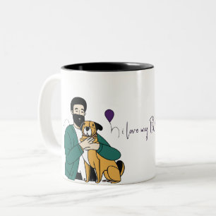 I Liebe My Dog - Male Edition 3 Zweifarbige Tasse
