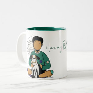 I Liebe My Dog - Männliche Edition 5 Zweifarbige Tasse
