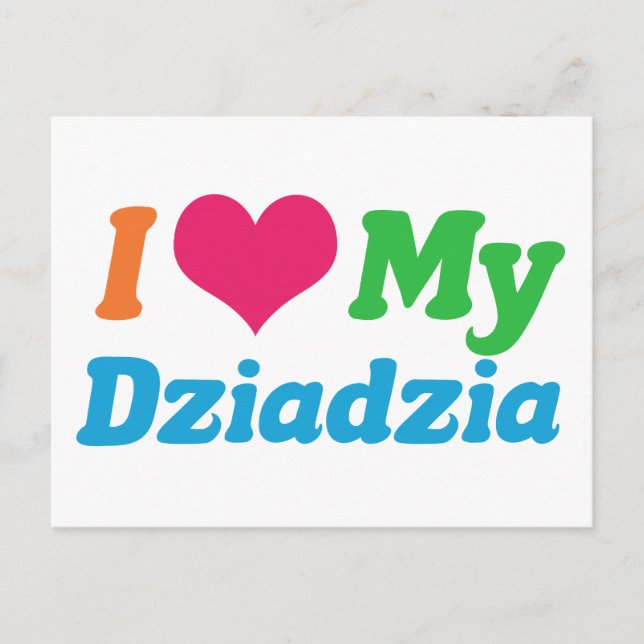 I Liebe My Dziadzia Postkarte (Vorderseite)