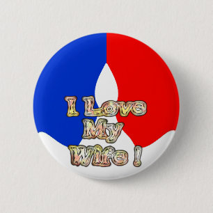 "I Liebe My Ehefrau" Art Print Button