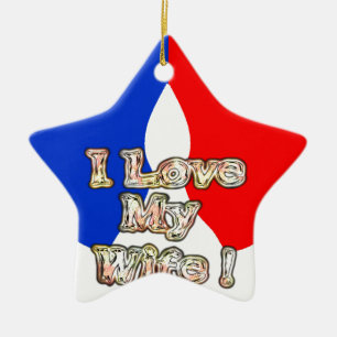 "I Liebe My Ehefrau" Art Print Keramikornament