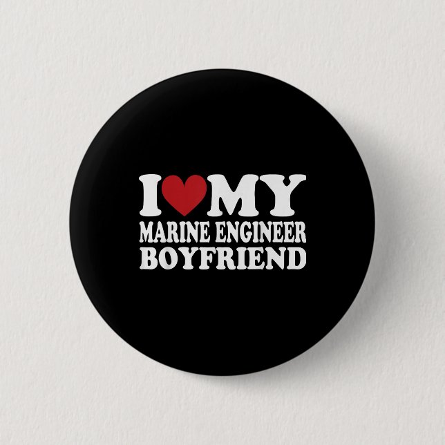 I Liebe My Engineer Boyfriend Funny Girlfriend Val Button (Vorderseite)