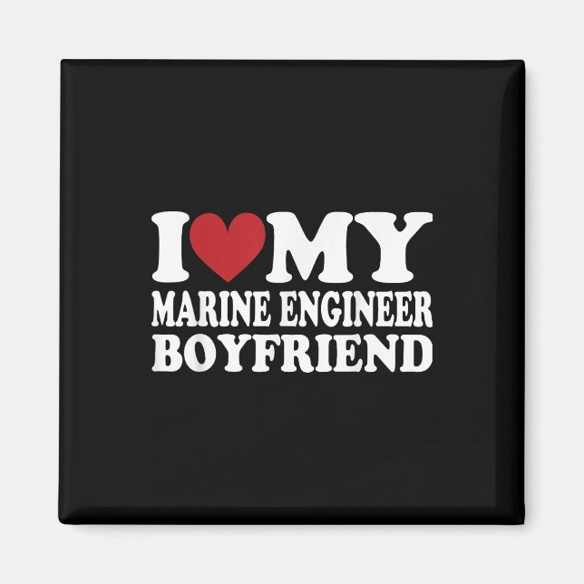 I Liebe My Engineer Boyfriend Funny Girlfriend Val Magnet (Vorne)
