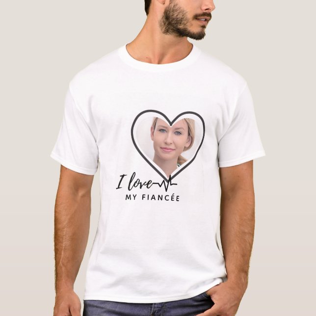 I Liebe My fiancée - Personalisiert Best Friend Ni T-Shirt (Vorderseite)