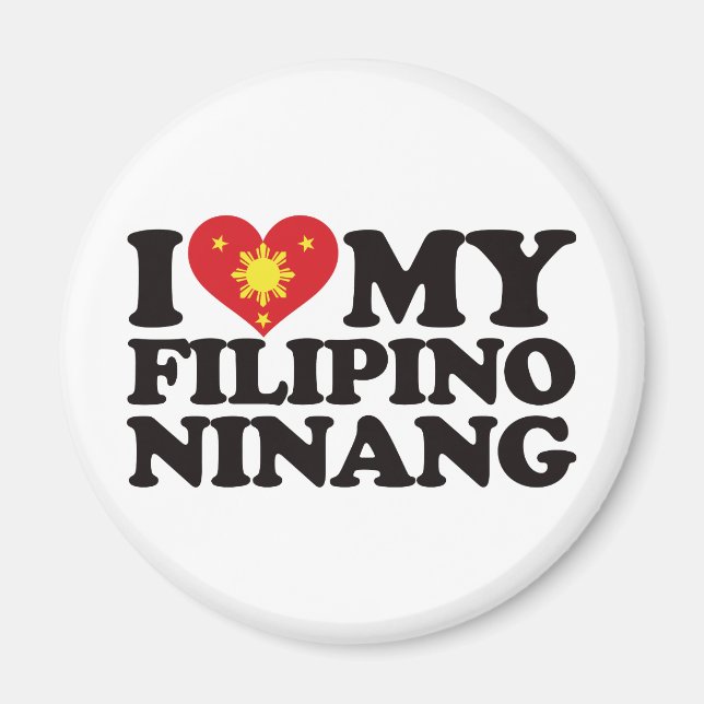 I Liebe My Filipino Ninang Magnet (Vorne)