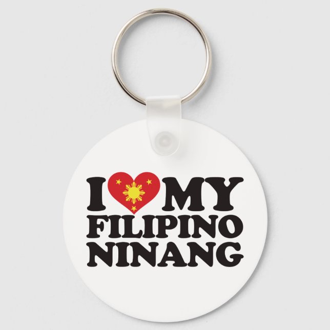I Liebe My Filipino Ninang Schlüsselanhänger (Vorderseite)