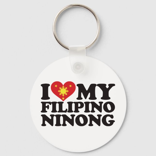 I Liebe My Filipino Ninong Schlüsselanhänger (Vorderseite)