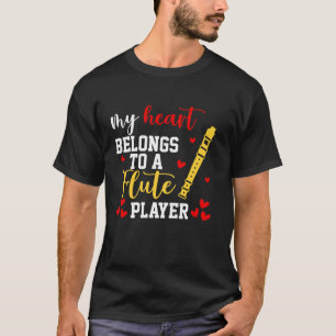 I Liebe My Flute Player Ehefrau Paare BESTE FREUND T-Shirt