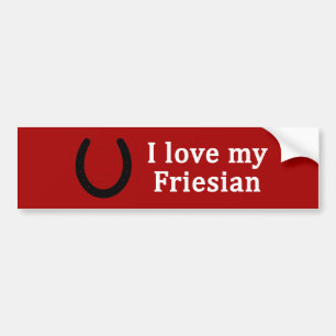 I Liebe My Friesian Horse Autoaufkleber