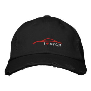 I Liebe My G37 - schwarz & rot Bestickte Baseballkappe