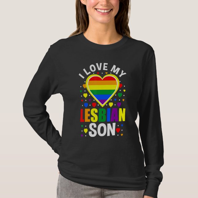 I Liebe My Gay Son Lgbtq Herz Gay Pride Month Hear T-Shirt (Vorderseite)