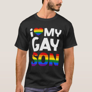 I Liebe My Gay Son Mama Vater Family LGBTQ Gay Pri T-Shirt