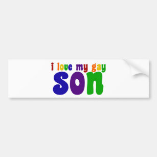 I Liebe My Gay Son Retro Rainbow Mama Autoaufkleber