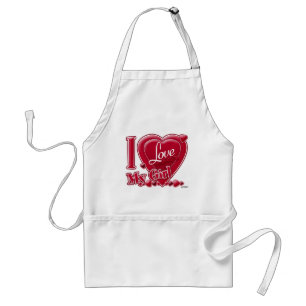 I Liebe My Girl red - heart Schürze