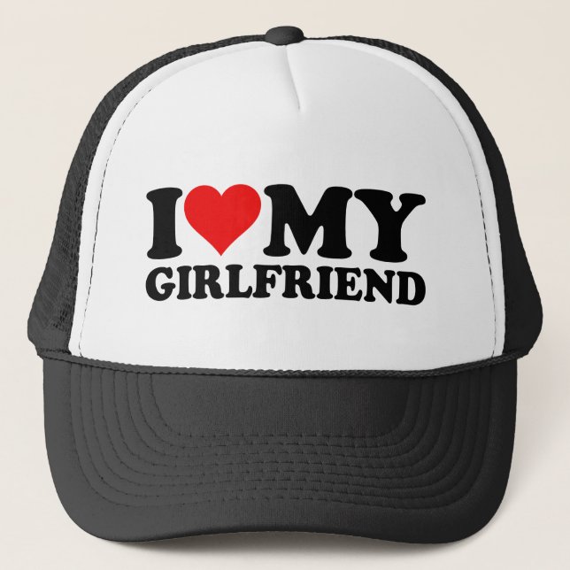 I Liebe My Girlfriend 1WH1 Truckerkappe (Vorderseite)