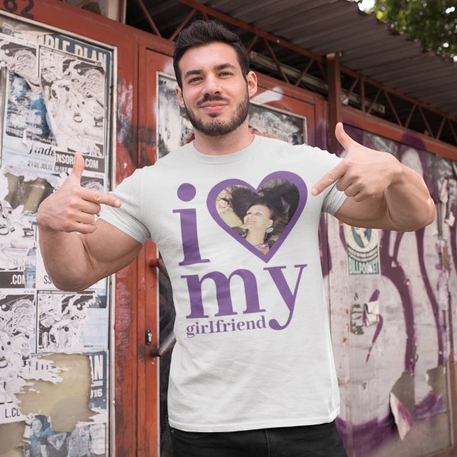 I Liebe My Girlfriend Custom Foto T - Shirts (Von Creator hochgeladen)