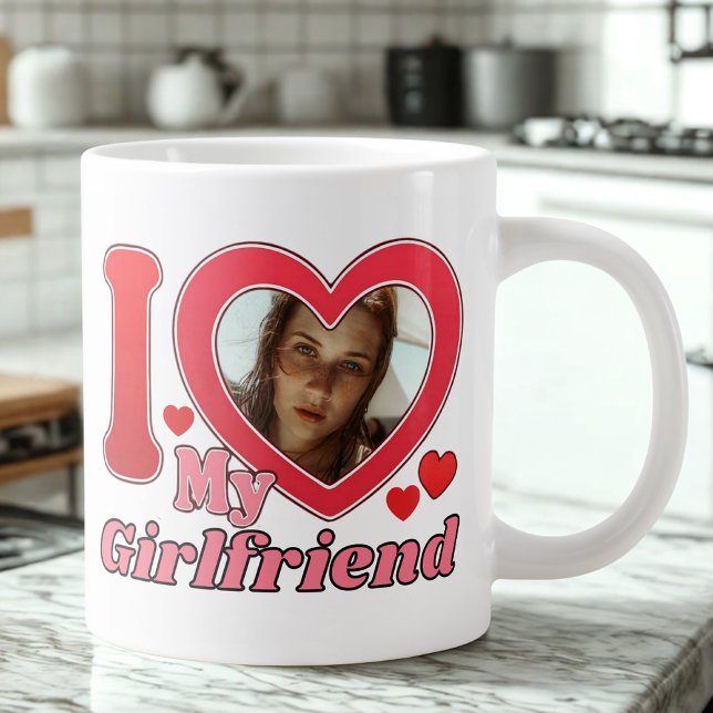 I Liebe My Girlfriend Ehefrau Ehemann Foto Jumbo-Tasse (Von Creator hochgeladen)