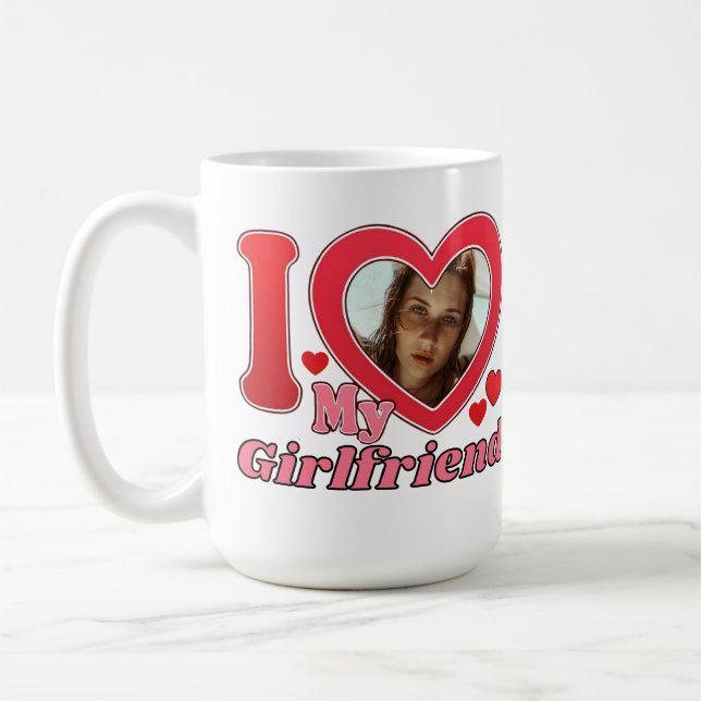 I Liebe My Girlfriend Ehefrau Ehemann Foto Kaffeetasse (Links)