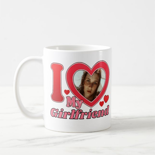 I Liebe My Girlfriend Ehefrau Ehemann Foto Kaffeetasse (Links)