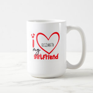 I Liebe My Girlfriend Foto Geschenk Kaffee Tasse