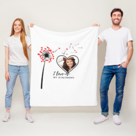 I Liebe My Girlfriend FOTO Geschenk Personalisiert Fleecedecke