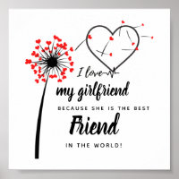 I Liebe My Girlfriend FOTO Geschenk Personalisiert
