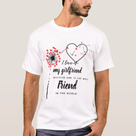 I Liebe My Girlfriend FOTO Geschenk Personalisiert T-Shirt