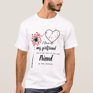 I Liebe My Girlfriend FOTO Geschenk Personalisiert T-Shirt