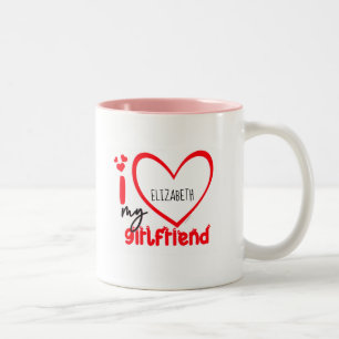 I Liebe My Girlfriend Foto Gift Classic Tasse, 11  Zweifarbige Tasse