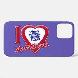 I Liebe My Girlfriend Foto Red Heart Lila Case-Mate iPhone Hülle