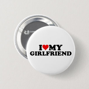 I Liebe My Girlfriend Heart GF Valentinstag 3WH1 Button