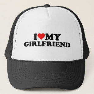 I Liebe My Girlfriend Heart GF Valentinstag 3WH1 Truckerkappe