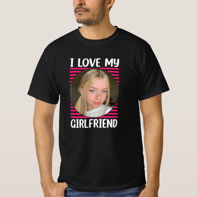 I Liebe My Girlfriend phantastisch Text T - Shirt (Vorderseite)