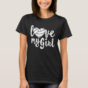 I Liebe My Girls Mama Volleyball Niedlich Volleyba T-Shirt