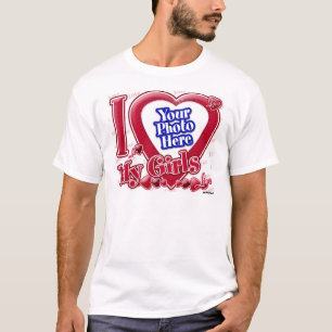 I Liebe My Girls red heart - Foto T-Shirt