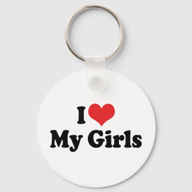 I Liebe My Girls Schlüsselanhänger (Vorderseite)