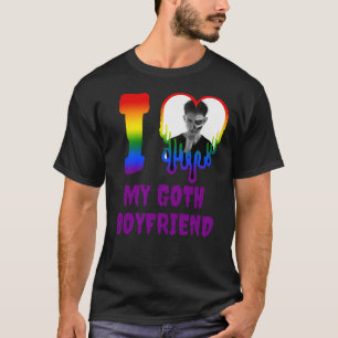 I Liebe My Goth Boyfriend Rainbow Foto T-Shirt